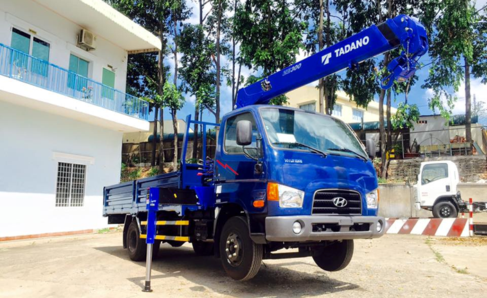 Báo giá xe tải hyundai hd99 130ps Dothanh gắn cẩu tadano